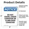 Signmission Do Not Crawl Under Conveyor Or, 3.5 in W x Rectangle, Vinyl Decal OS-2PACK-NS-D-35-V-11130 - alternate 2